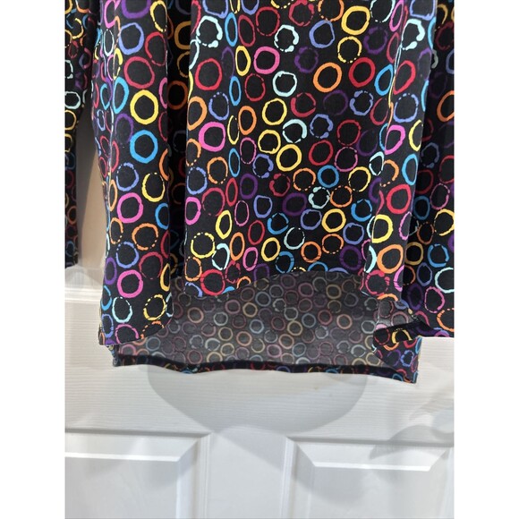 Lularoe Lynnae Plus Size 3XL  Hi Lo Tunic Knit Top Geometric Print Colorful - Picture 4 of 10